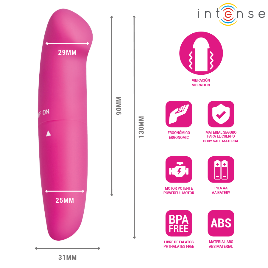 INTENSE - PHIL VIBRATOR G-SPOT PINK 13 CM