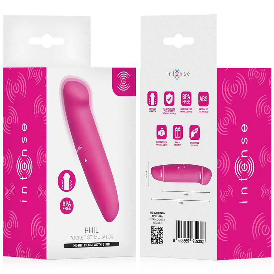 INTENSE - PHIL VIBRATOR G-SPOT PINK 13 CM