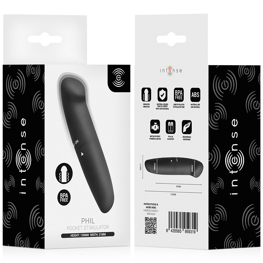 INTENSE - PHIL HEADREST VIBRATOR L BLACK 13 CM
