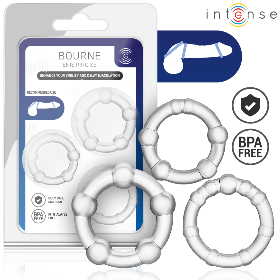 INTENSE - BOURNE 3 PENIS RINGS SET