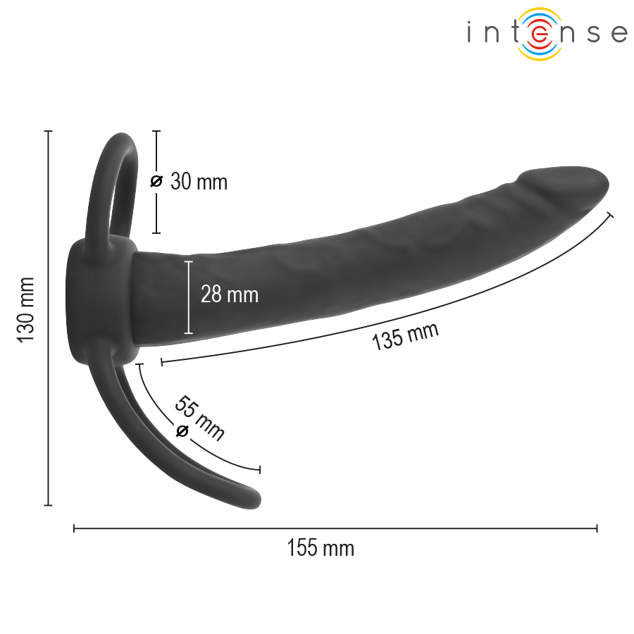INTENSE - LUCAS GODE ANAL WITH SILICONE PENILE AND TESTICULAR RING
