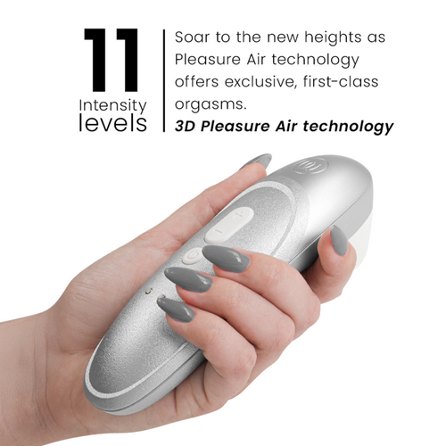WOMANIZER - STIMULATEUR CLITORIAL VIBRANT PRO GRIS ARGENTÉ