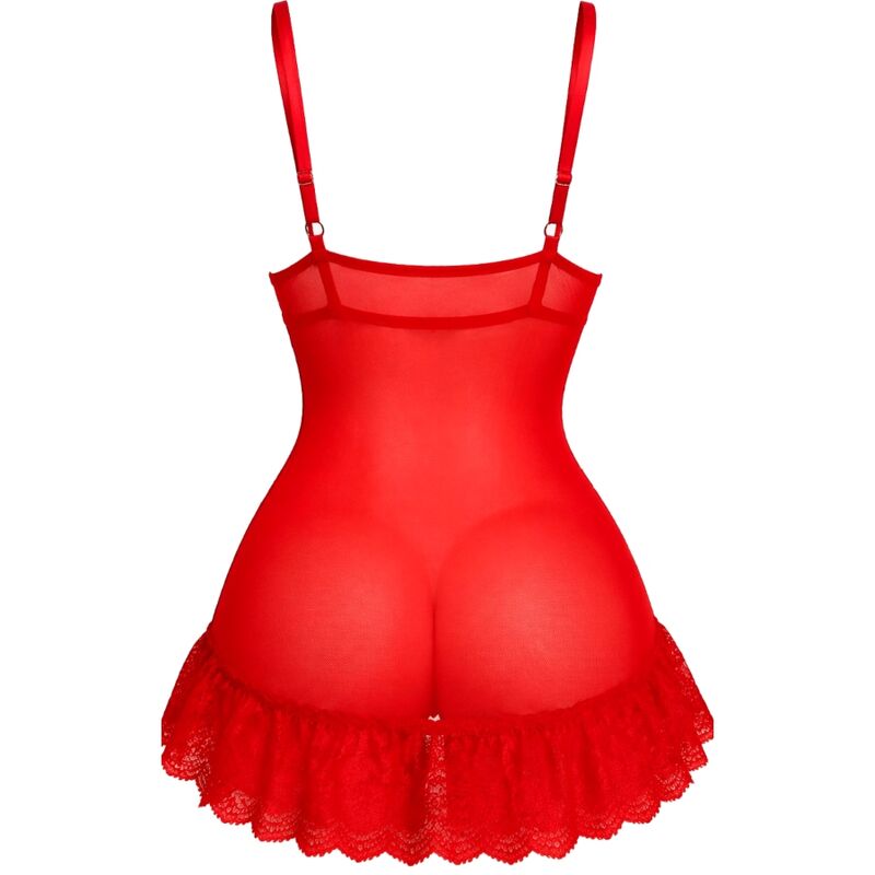 LIVCO CORSETTI FASHION - RED T-SHIRT + BRIEFS NIGHTWEAR SET 2028 L/XL