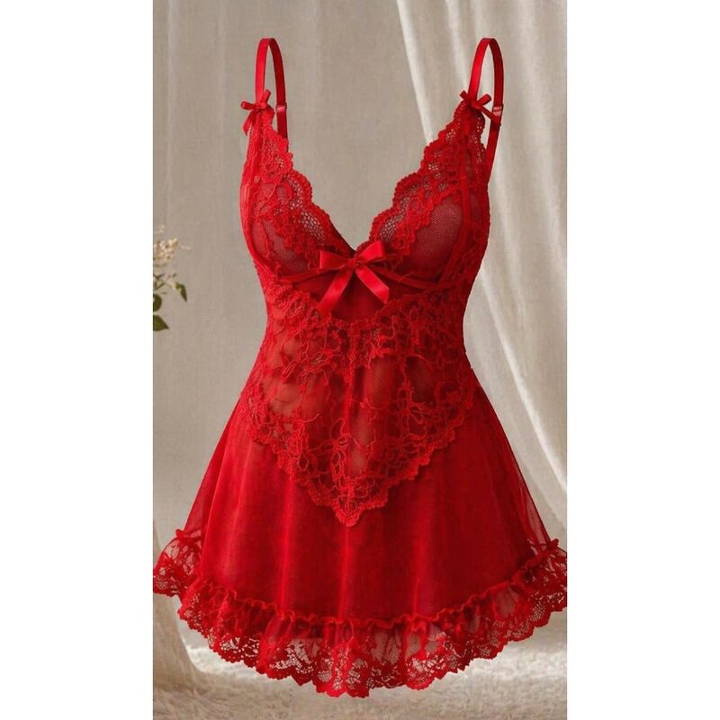 LIVCO CORSETTI FASHION - RED T-SHIRT + BRIEFS NIGHTWEAR SET 2028 L/XL