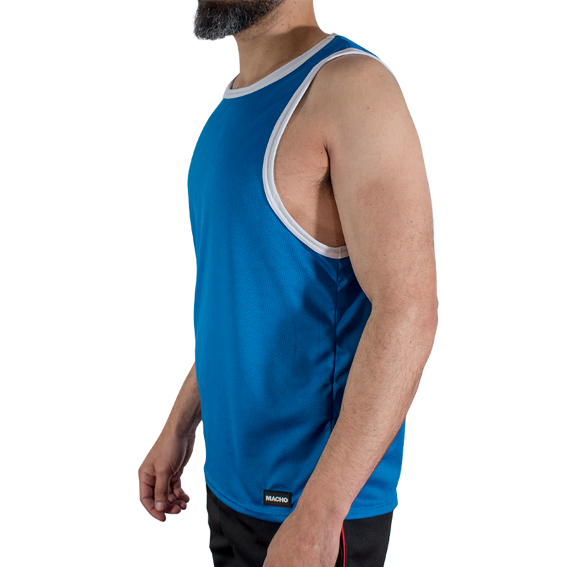 MACHO - CMV002 BLUE SPORTS T-SHIRT L/XL