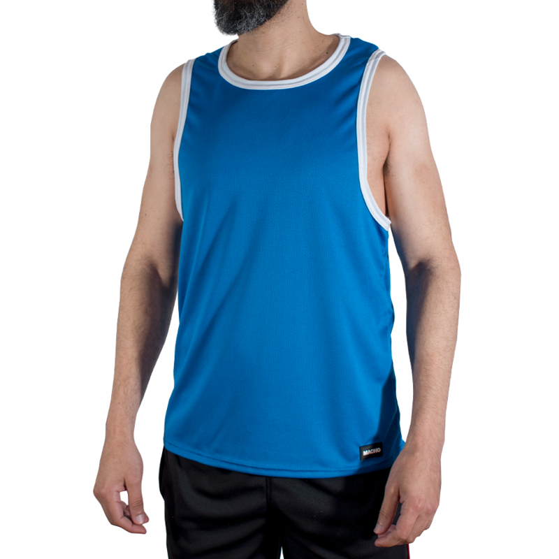 MACHO - CMV002 BLUE SPORTS T-SHIRT L/XL