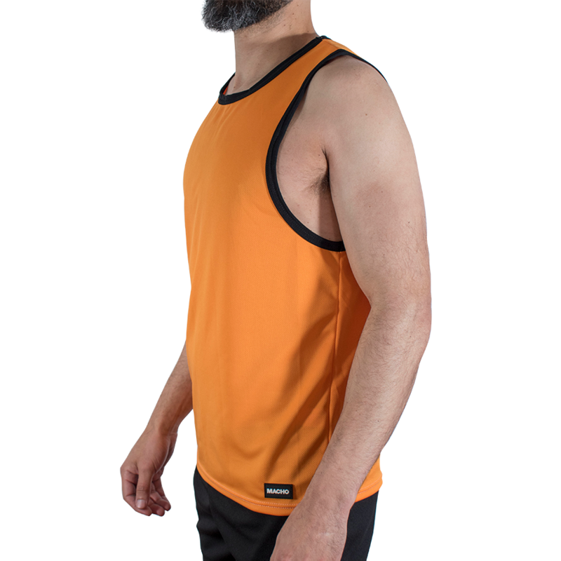 MACHO - CMV005 ORANGE SPORTS T-SHIRT L/XL