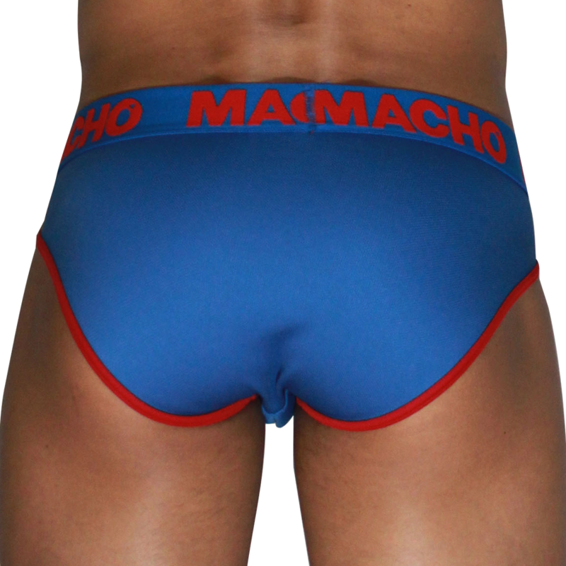 MACHO - MCH005 CLASSIC BRIEF BLUE + RED XL