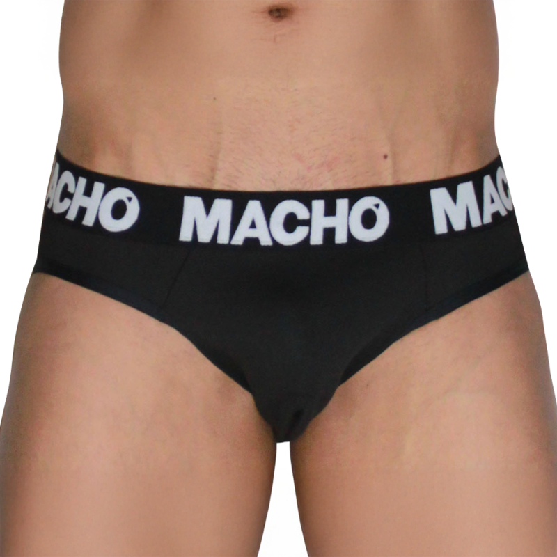 MACHO - MCH007 CLASSIC BLACK BRIEF + BLACK L