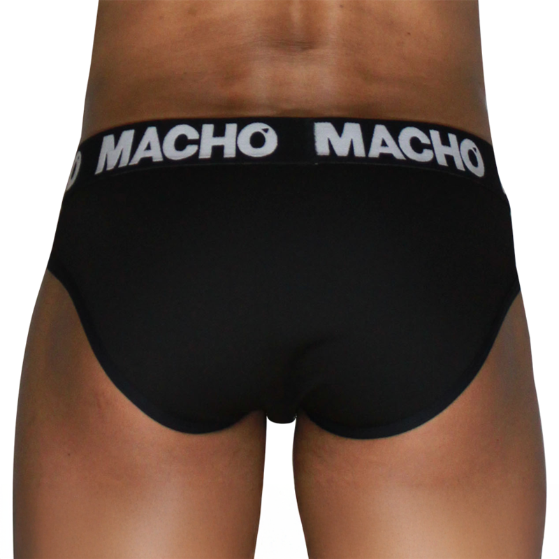 MACHO - MCH007 CLASSIC BLACK BRIEF + BLACK L