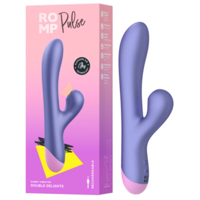 ROMP - DOUBLE G-SPOT RABBIT VIBRATOR ELECTRIC BLUE