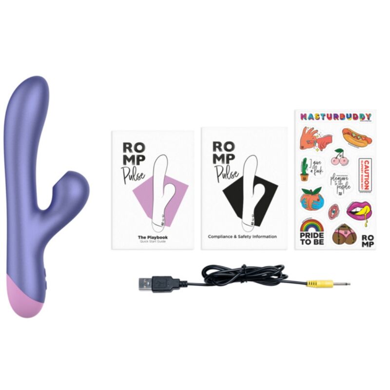 ROMP - DOUBLE G-SPOT RABBIT VIBRATOR ELECTRIC BLUE