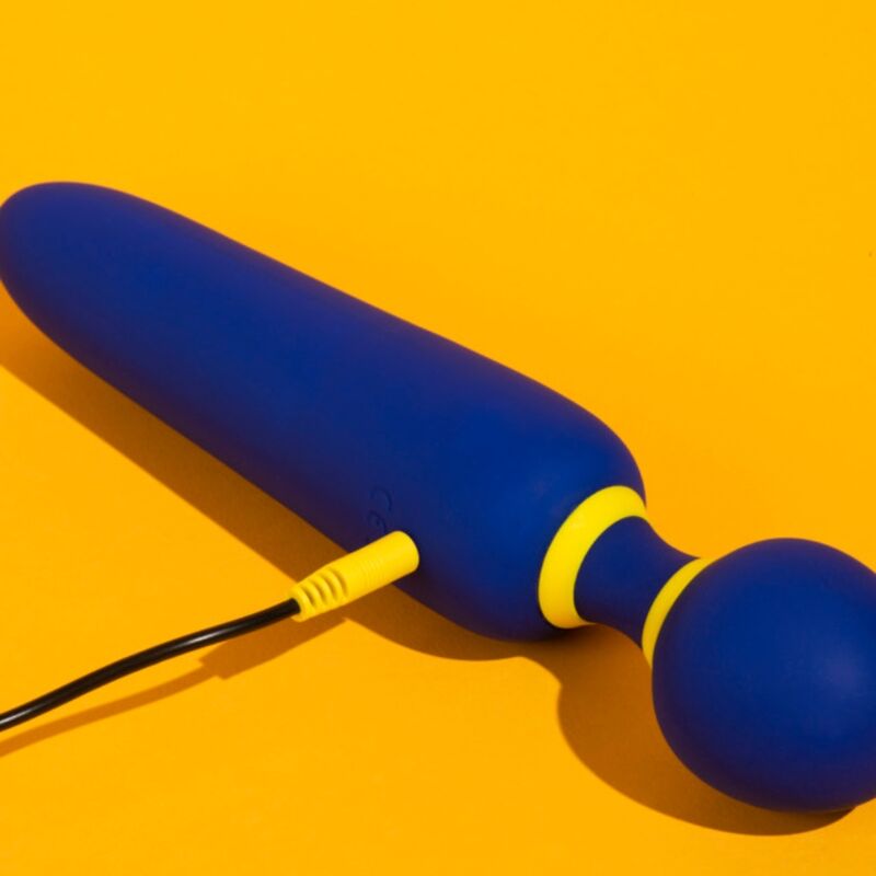 ROMP - FLIP SILENT VIBRATING WAND 10 MODES BLUE