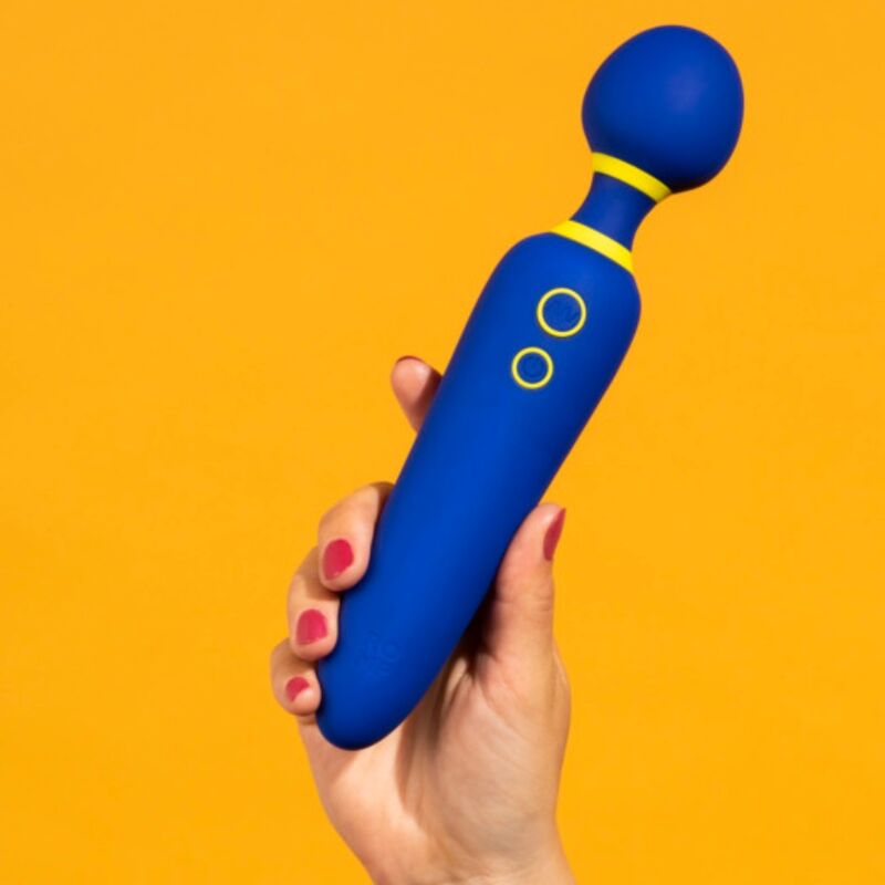 ROMP - FLIP SILENT VIBRATING WAND 10 MODES BLUE
