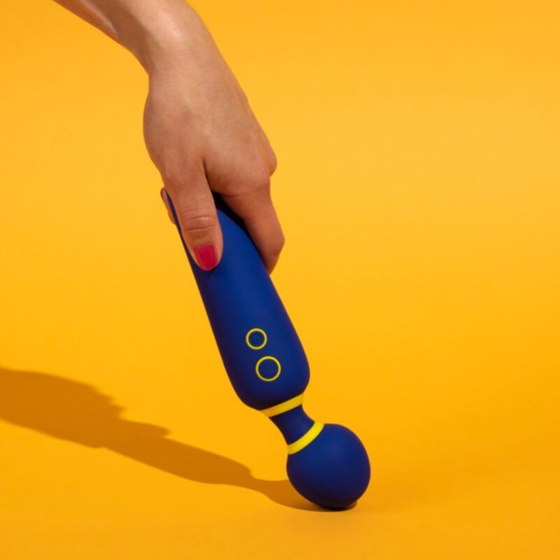 ROMP - FLIP SILENT VIBRATING WAND 10 MODES BLUE