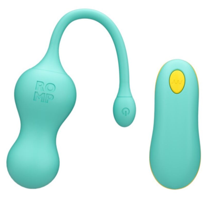 ROMP - MULTIFUNCTION VIBRANT CELLO TURQUOISE WITH REMOTE CONTROL