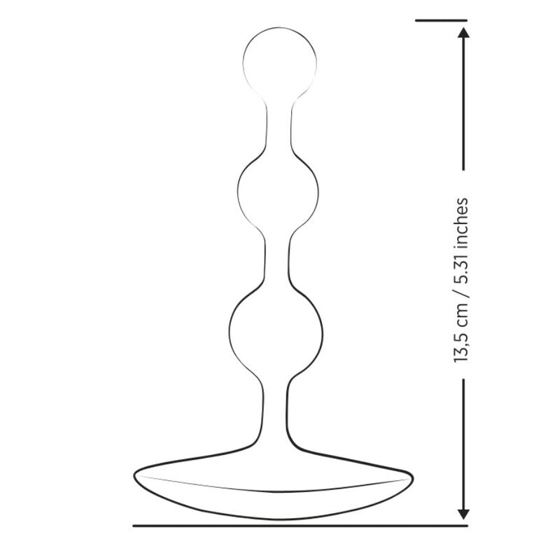 ROMP - AMP VIOLET FLEXIBLE SILICONE ANAL BEADS 12.5 CM