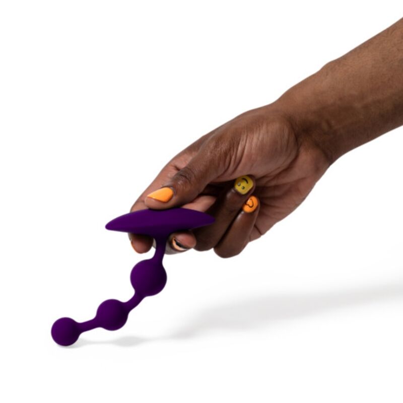 ROMP - AMP VIOLET FLEXIBLE SILICONE ANAL BEADS 12.5 CM
