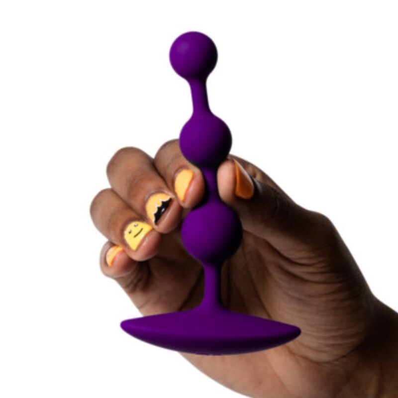 ROMP - AMP VIOLET FLEXIBLE SILICONE ANAL BEADS 12.5 CM