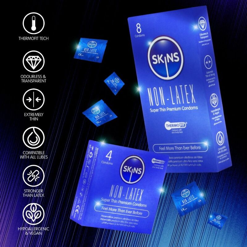 SKINS - LATEX-FREE CONDOMS, 8-PACK
