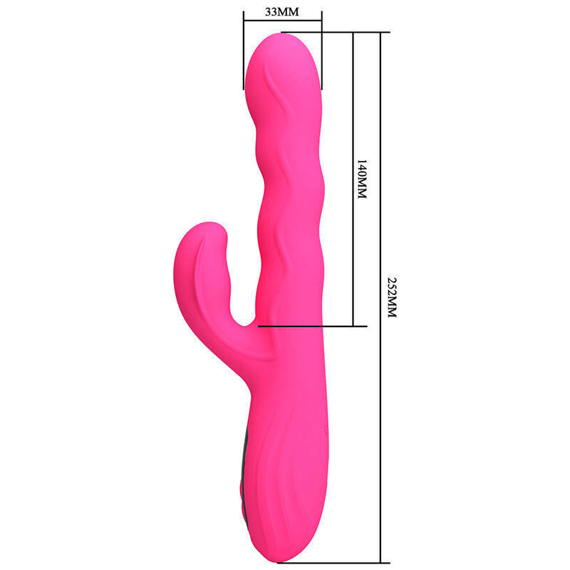 PRETTY LOVE - WINTERS MULTIFUNCTION RABBIT VIBRATOR WITH PINK LED DISPLAY
