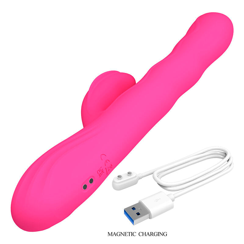 PRETTY LOVE - WINTERS MULTIFUNCTION RABBIT VIBRATOR WITH PINK LED DISPLAY