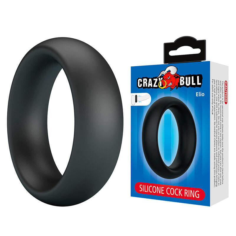 CRAZY BULL - ELIO BLACK SILICONE PENILE RING