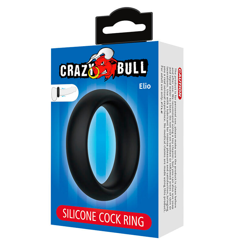 CRAZY BULL - ELIO BLACK SILICONE PENILE RING