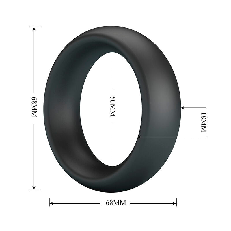 CRAZY BULL - ELIO BLACK SILICONE PENILE RING