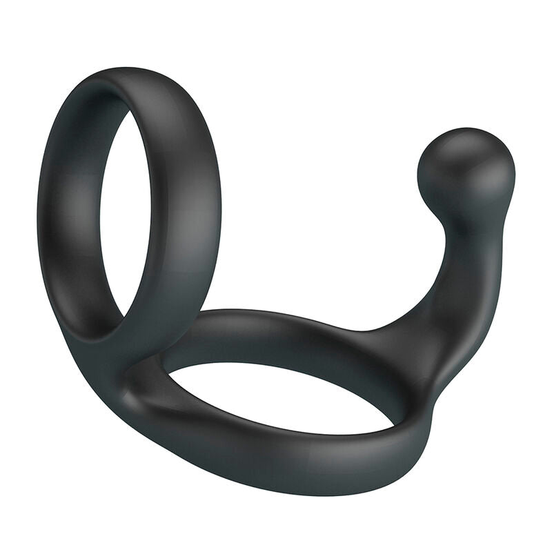 CRAZY BULL - FLORIAN DOUBLE PENIS AND TESTICLE RING BLACK