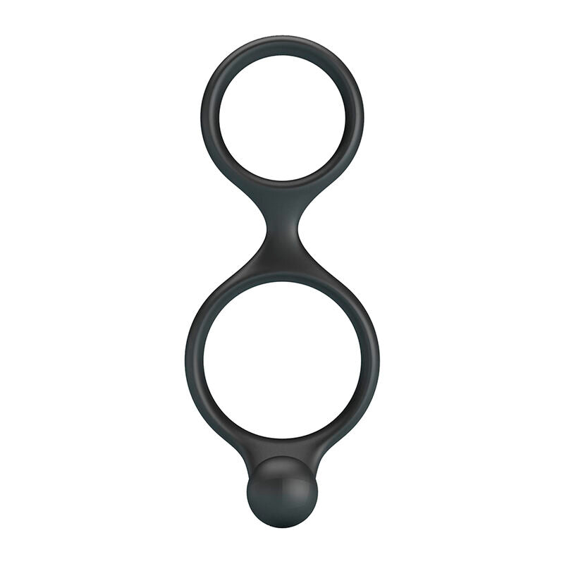 CRAZY BULL - FLORIAN DOUBLE PENIS AND TESTICLE RING BLACK