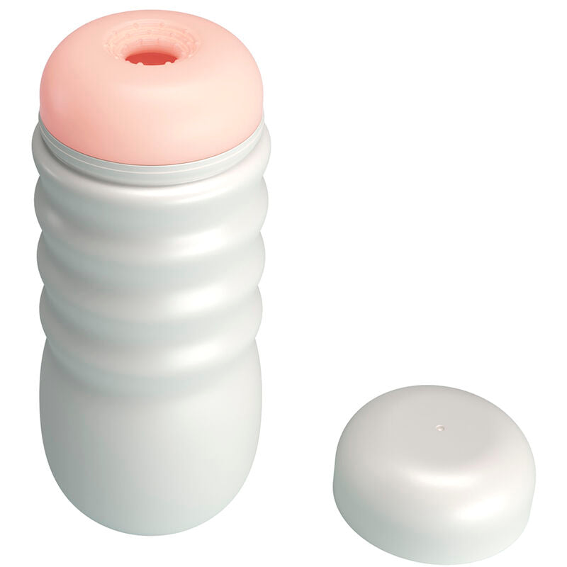 PRETTY LOVE - SMOOTH VAGINAL MASTURBATOR WITH SUCTION CUP AND INTERNAL TEXTURES