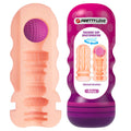 PRETTY LOVE - SMOOTH VAGINAL MASTURBATOR WITH SUCTION CUP AND INTERNAL TEXTURES