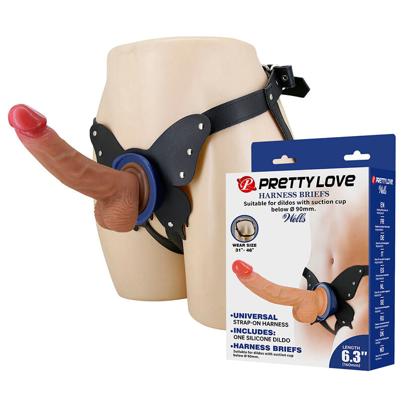 PRETTY LOVE - YETI STRAP-ON HARNESS WITH SUCTION CUP DILDO