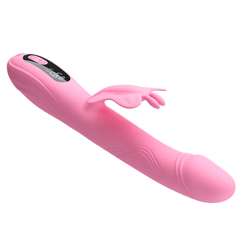 PRETTY LOVE - BELLA RABBIT VIBRATOR WITH BUTTERFLY STIMULATION AND PINK LED