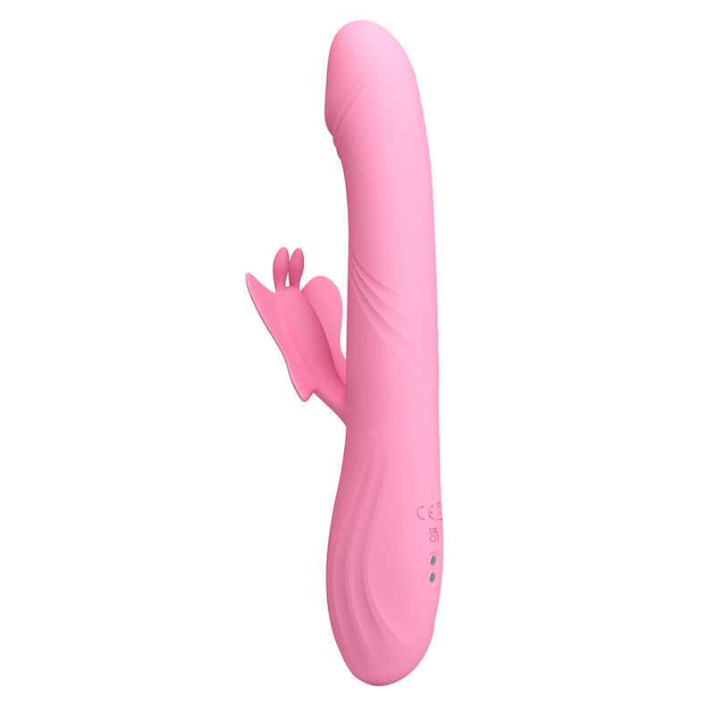 PRETTY LOVE - BELLA RABBIT VIBRATOR WITH BUTTERFLY STIMULATION AND PINK LED