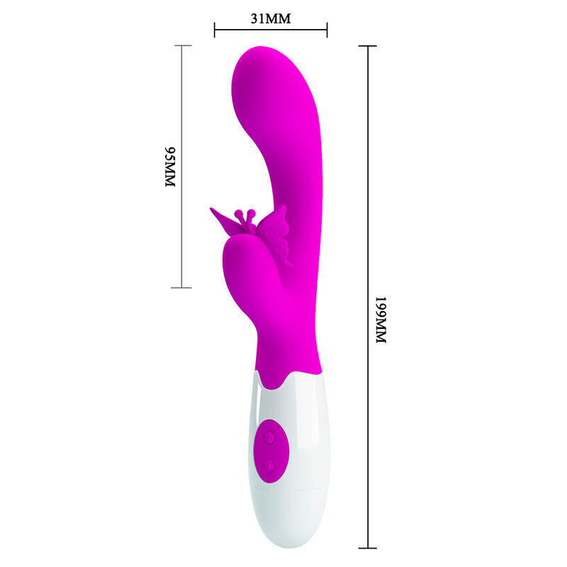 PRETTY LOVE - PURPLE RABBIT VIBRATOR 30 FUNCTIONS BUTTERFLY KISS