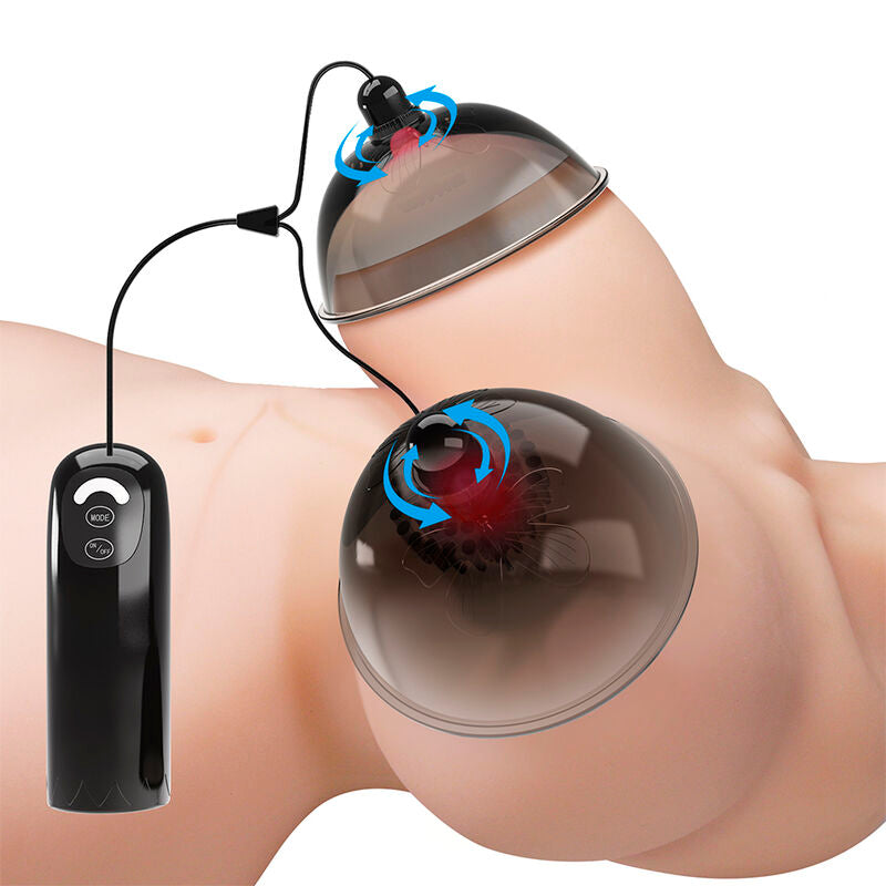 PRETTY LOVE - BLACK ROTATING SUCTION NIPPLE STIMULATOR