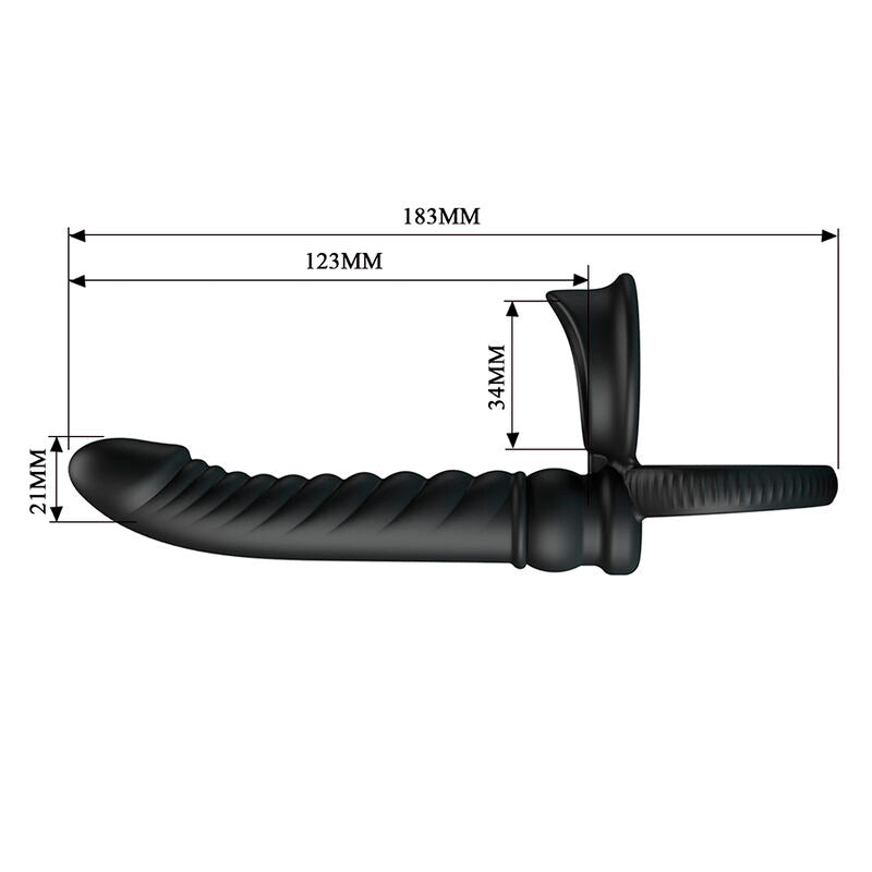 PRETTY LOVE - MERRITT ANAL VIBRATOR WITH RING AND BLACK VIBRATION