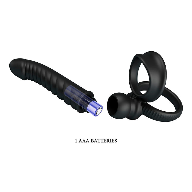 PRETTY LOVE - MERRITT ANAL VIBRATOR WITH RING AND BLACK VIBRATION