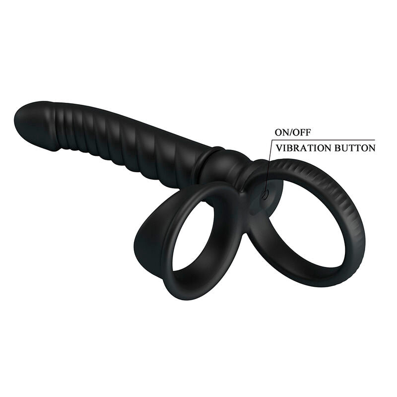 PRETTY LOVE - MERRITT ANAL VIBRATOR WITH RING AND BLACK VIBRATION