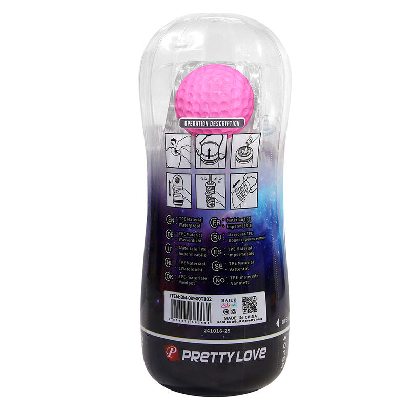 PRETTY LOVE - 360° TRANSPARENT TEXTURED MASTURBATOR