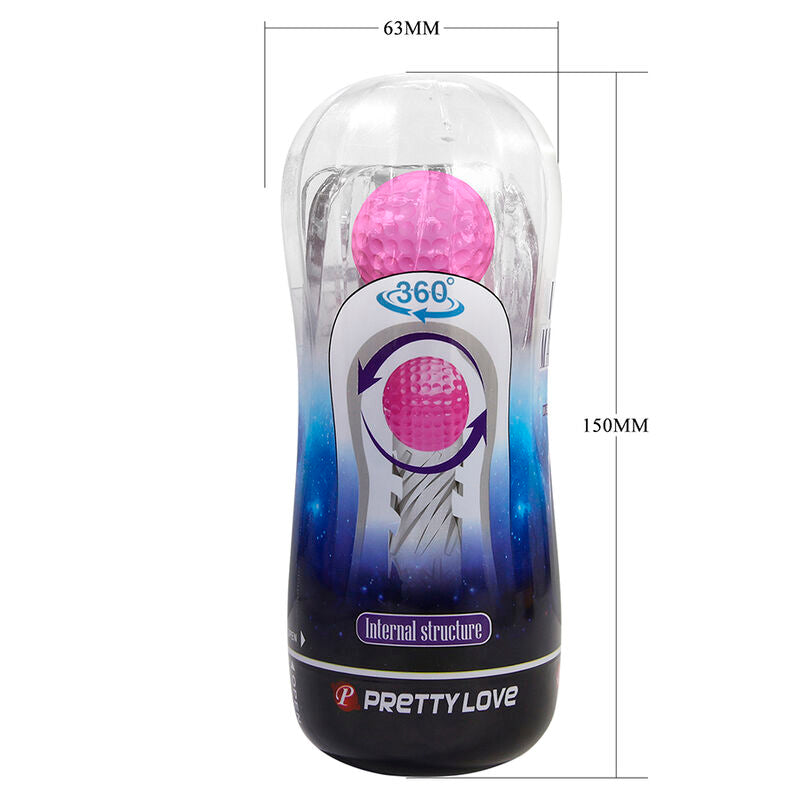 PRETTY LOVE - 360° TRANSPARENT TEXTURED MASTURBATOR