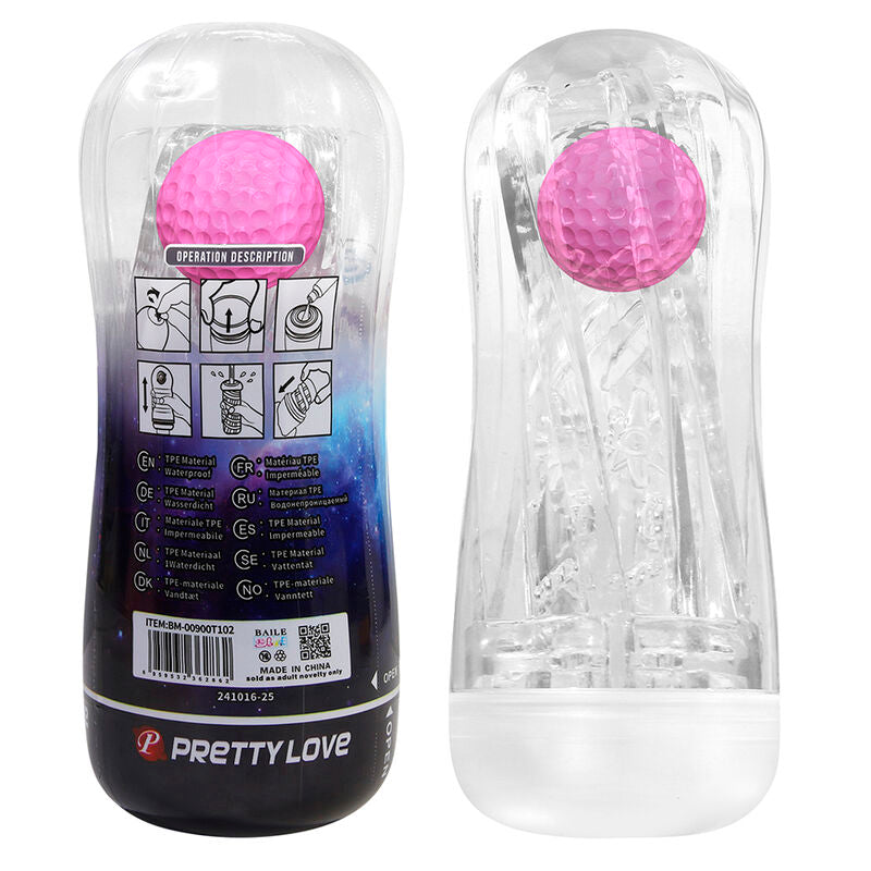 PRETTY LOVE - 360° TRANSPARENT TEXTURED MASTURBATOR