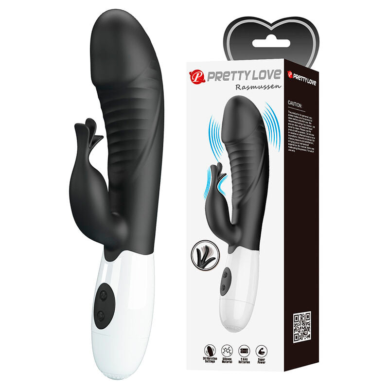 PRETTY LOVE - ROGUE MUSE 30-FUNCTION RABBIT VIBRATOR BLACK
