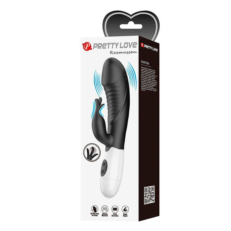 PRETTY LOVE - ROGUE MUSE 30-FUNCTION RABBIT VIBRATOR BLACK