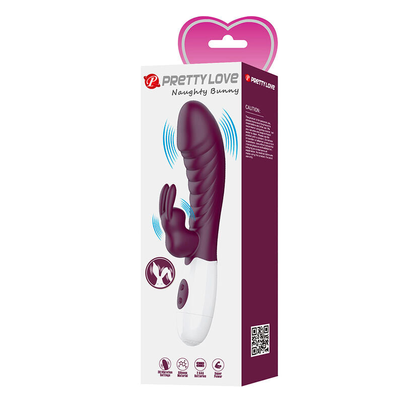 PRETTY LOVE - NAUGHTY BUNNY RABBIT VIBRATOR 30 FUNCTIONS PURPLE