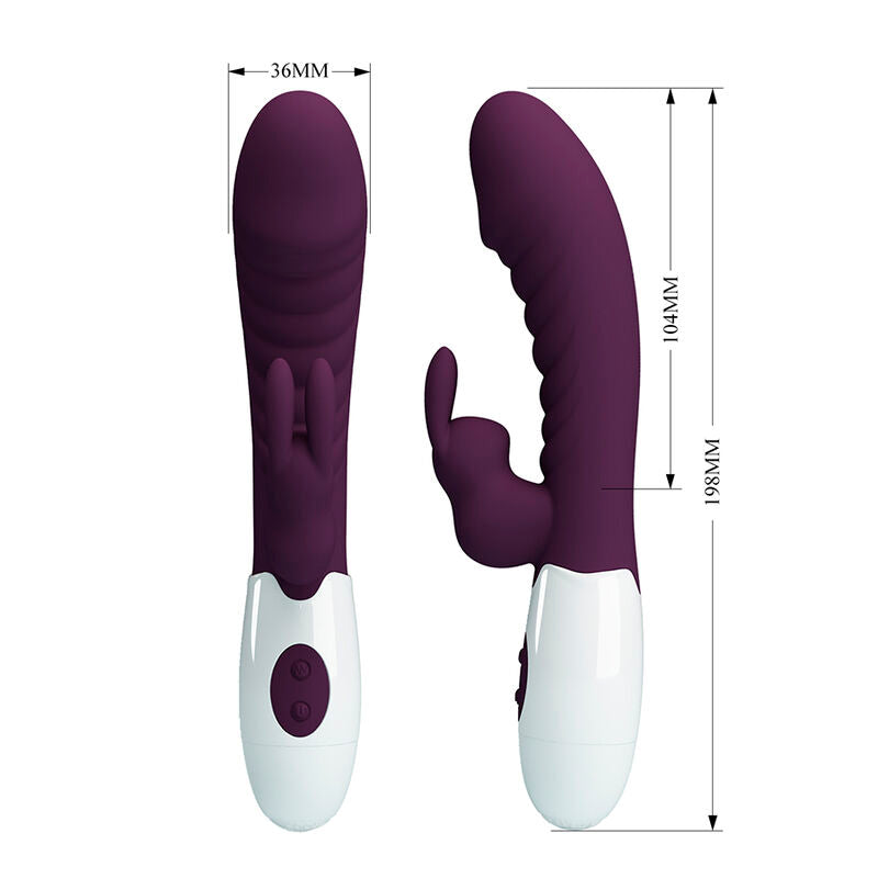 PRETTY LOVE - NAUGHTY BUNNY RABBIT VIBRATOR 30 FUNCTIONS PURPLE