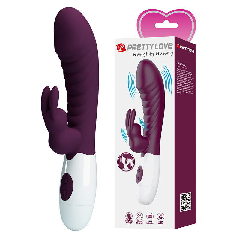 PRETTY LOVE - NAUGHTY BUNNY RABBIT VIBRATOR 30 FUNCTIONS PURPLE