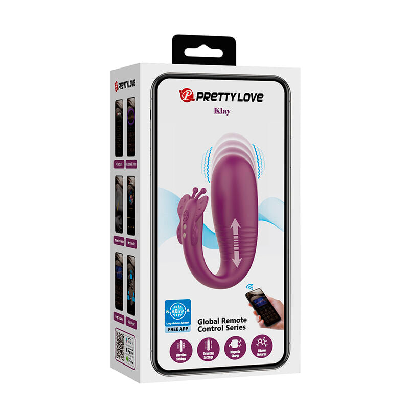 PRETTY LOVE - APP-CONTROLLED KLAY DEEP EGG VIBRATOR PURPLE